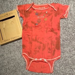 NWT Natural Life “let it be” Hand Dyed Onesie